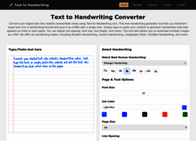 Text-to-handwriting.com thumbnail