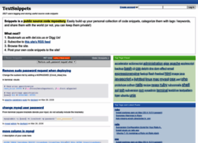 Textsnippets.com emails at Website Informer