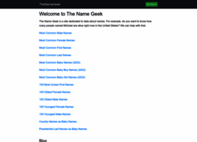 Thenamegeek.com thumbnail