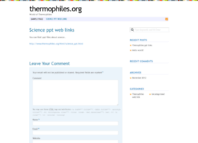 Thermophiles.org thumbnail