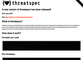 Threatspec.org thumbnail