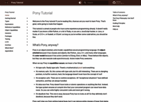 Tutorial.ponylang.org thumbnail