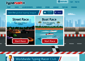 Type Rush Race - Worldwide League of Typing Racers!