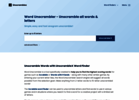 unscramblex.com at WI. Unscramble Words from Letters - Word Unscrambler