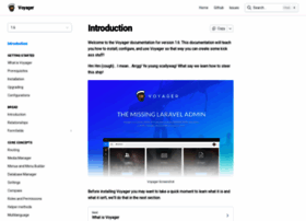 Voyager-docs.devdojo.com thumbnail