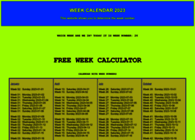 Week-number-calendar.com thumbnail