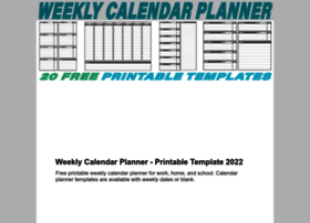 Weeklycalendarplanner.com thumbnail