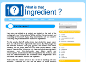 Whatisthatingredient.com thumbnail