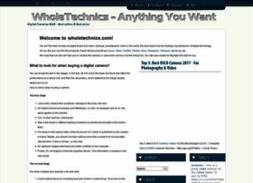 Wholetechnics.com thumbnail