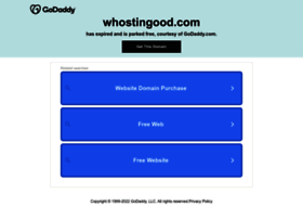 Whostingood.com thumbnail