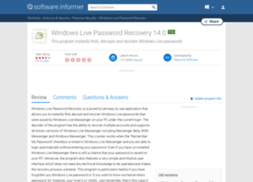 Windows-live-password-recovery.software.informer.com thumbnail