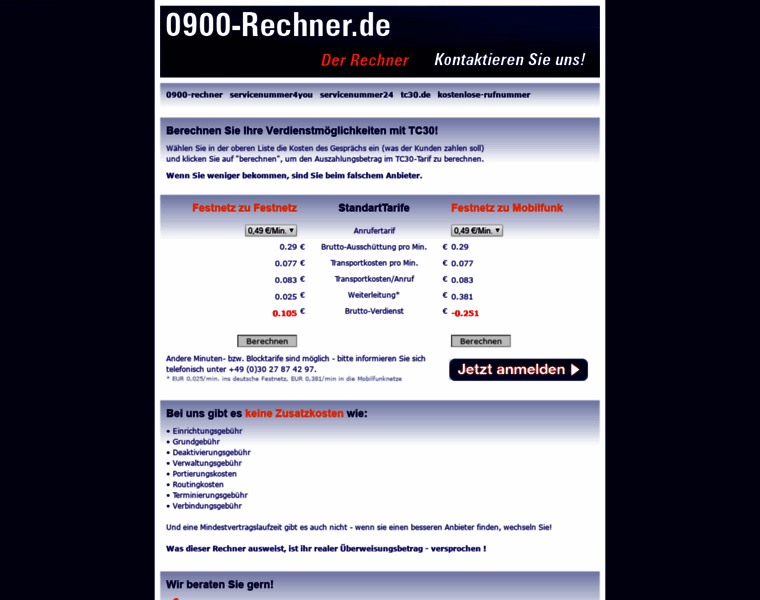 0900-rechner.de thumbnail