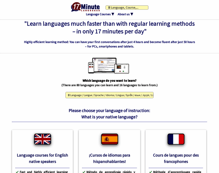 17-minute-languages.net thumbnail