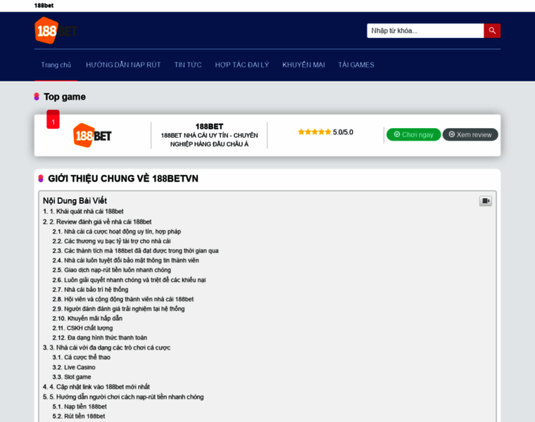 188betvn.biz thumbnail