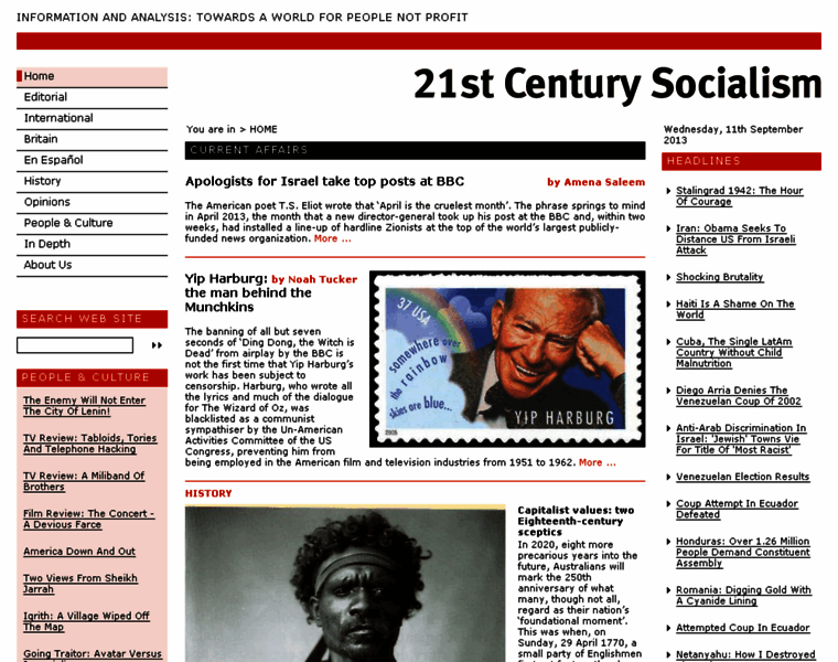 21stcenturysocialism.com thumbnail