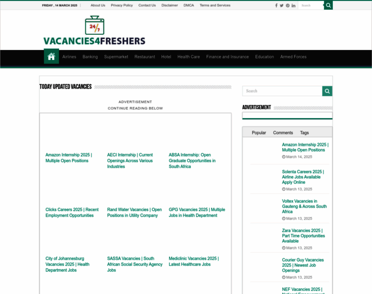 247vacancies4fresherz.com thumbnail