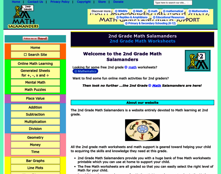 2nd-grade-math-salamanders.com at WI. 2nd Grade Math Worksheets from ...