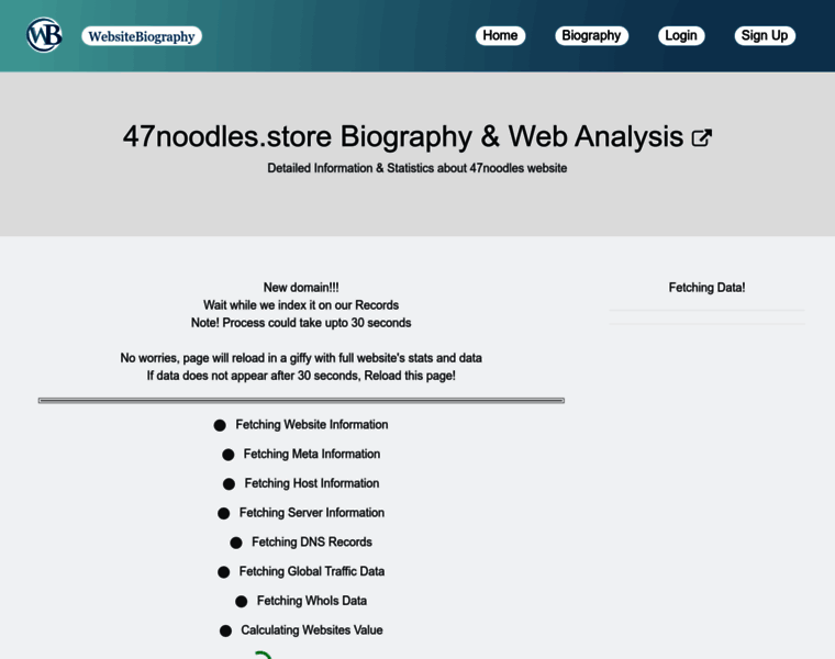 47noodles.store.websitebiography.com thumbnail