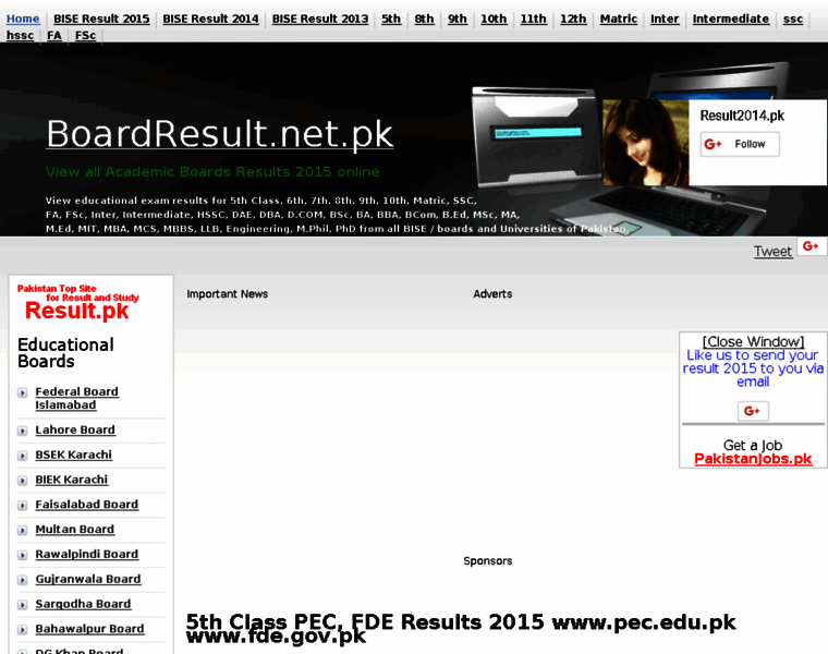 5th-class.boardresult.net.pk thumbnail