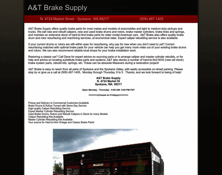 A-and-t-brake-supply.com thumbnail