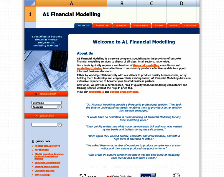 A1financialmodelling.co.uk thumbnail