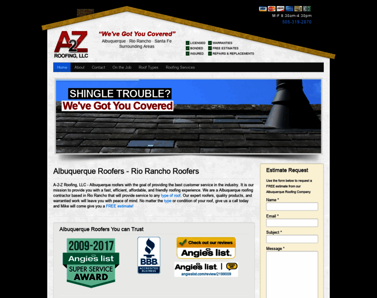 A2z-roofing.com thumbnail