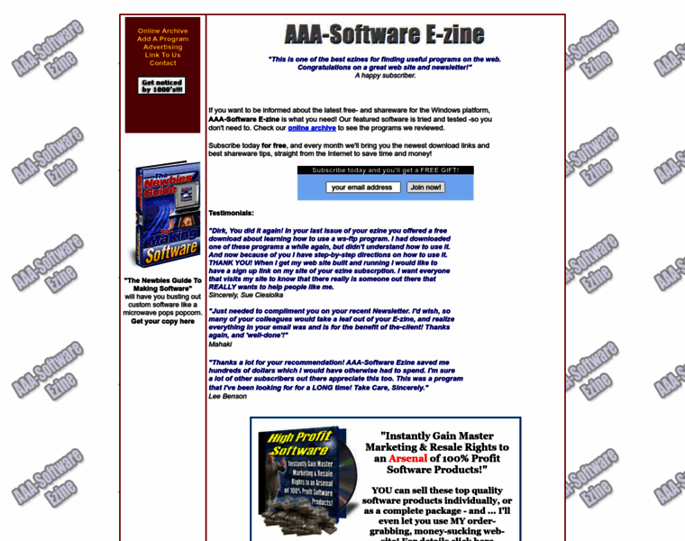 Aaasoftware-ezine.com thumbnail