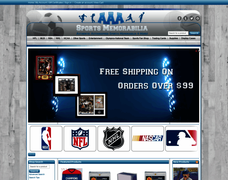 Aaasportsmemorabilia.com thumbnail