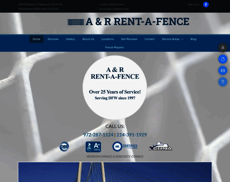 Aandrrent-a-fence.com thumbnail