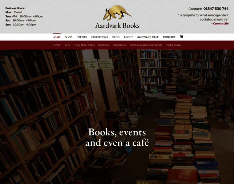 Aardvark-books.com thumbnail