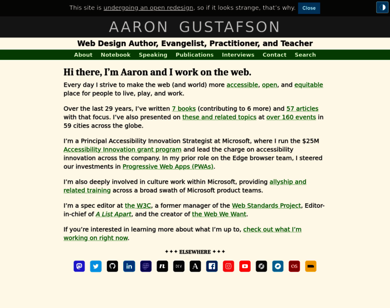Aaron-gustafson.com thumbnail
