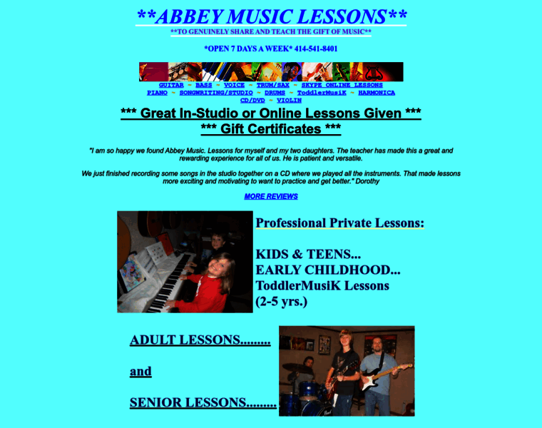 Abbeymusiclessons.com thumbnail