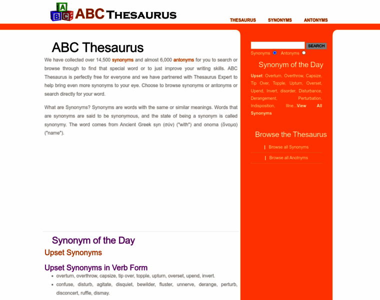 Abcthesaurus.com thumbnail