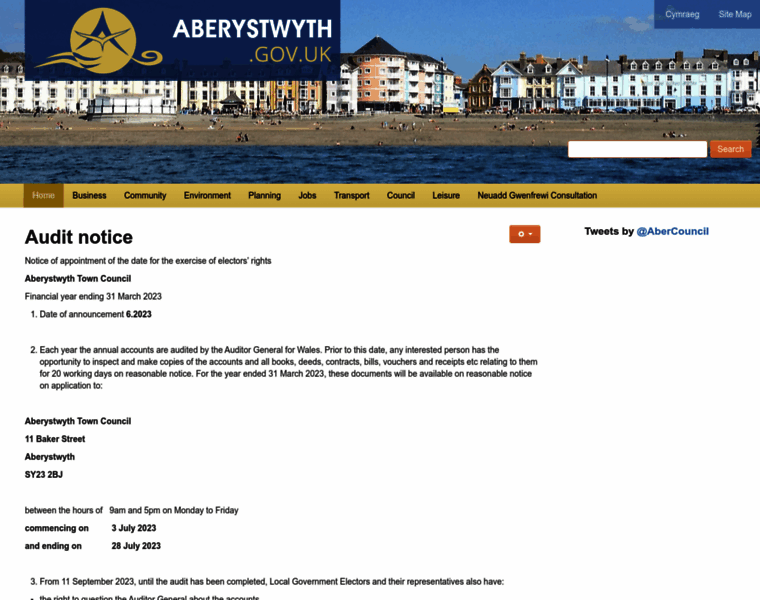 Aberystwyth.gov.uk thumbnail