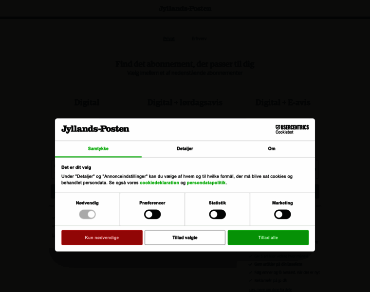 Abonnement.jyllands-posten.dk thumbnail