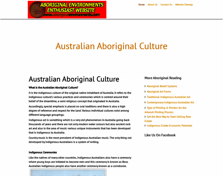 Aboriginalenvironments.com thumbnail