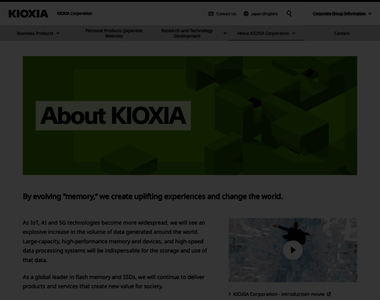About.kioxia.com thumbnail