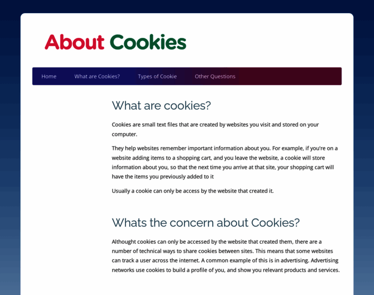 Aboutcookies.com thumbnail