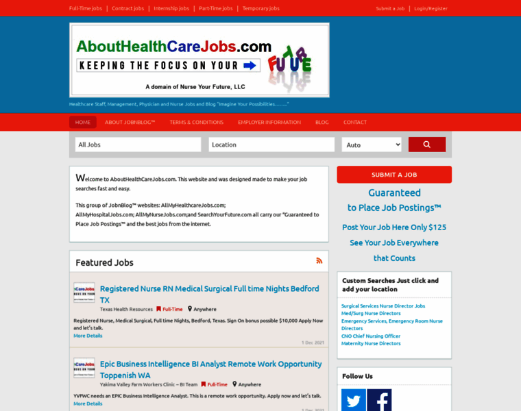 Abouthealthcarejobs.com thumbnail