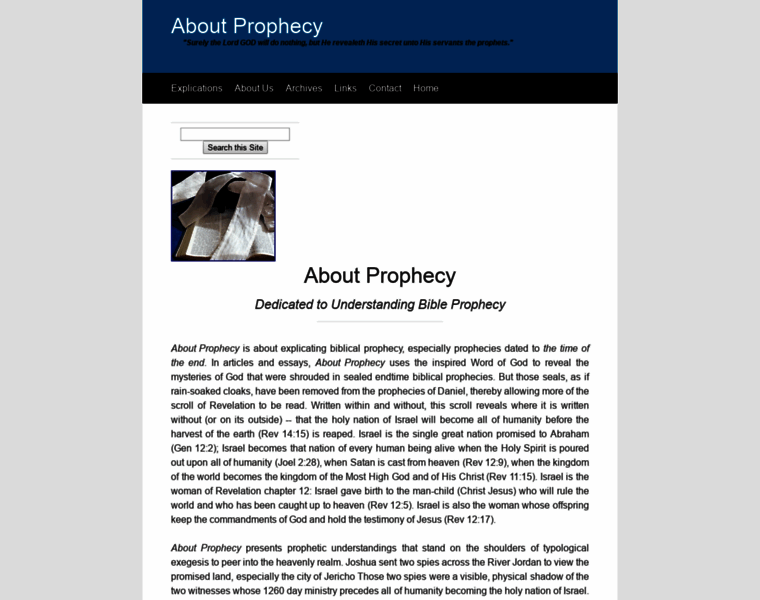 Aboutprophecy.com thumbnail