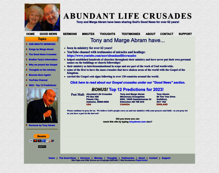 Abundantlifecrusades.com thumbnail