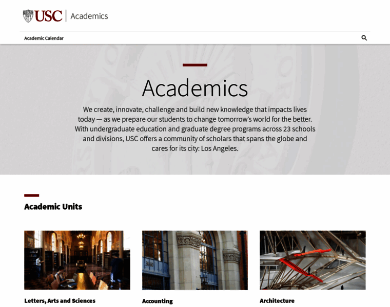 Academics.usc.edu thumbnail