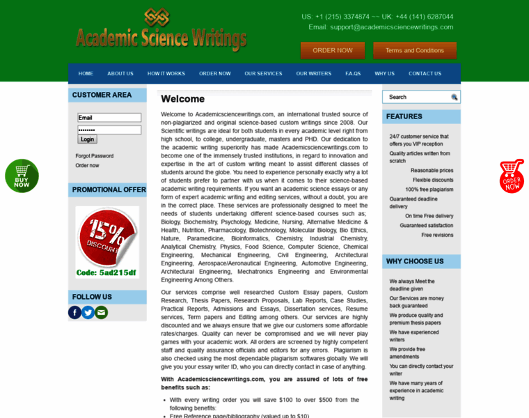 Academicsciencewritings.com thumbnail