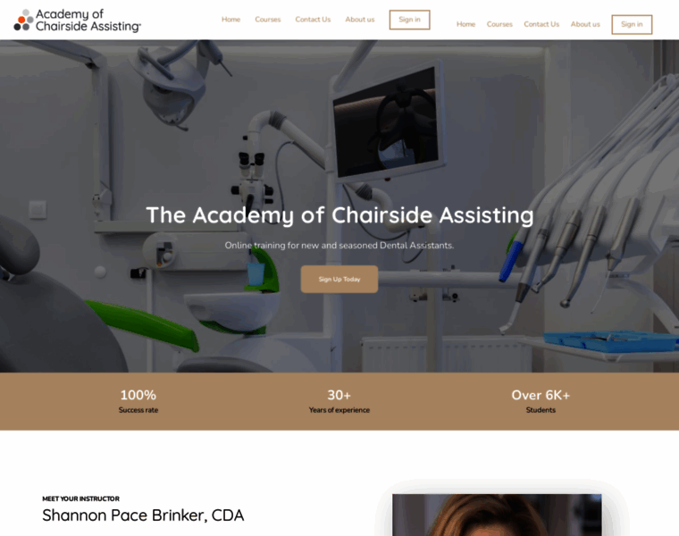 Academyofchairsideassisting.com thumbnail