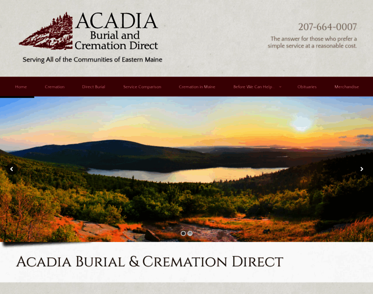 Acadiacremation.com thumbnail