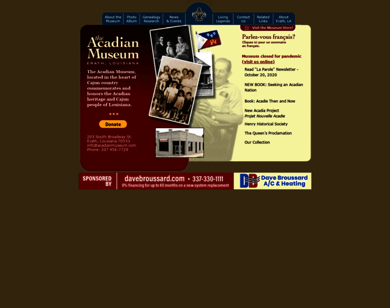 Acadianmuseum.com thumbnail