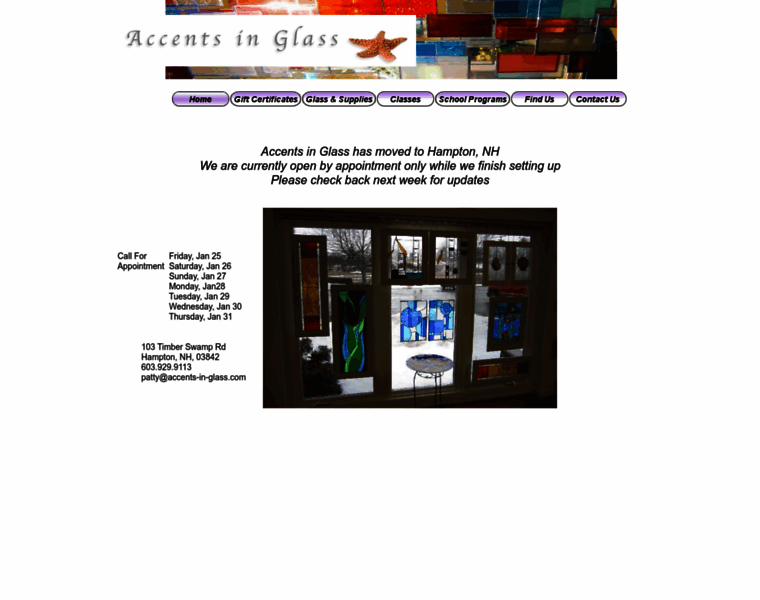 Accents-in-glass.com thumbnail