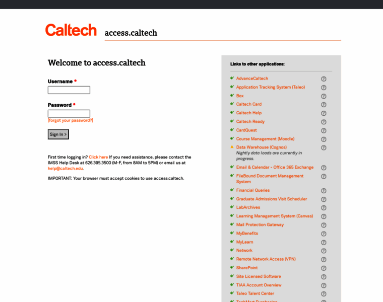 Access.caltech.edu thumbnail