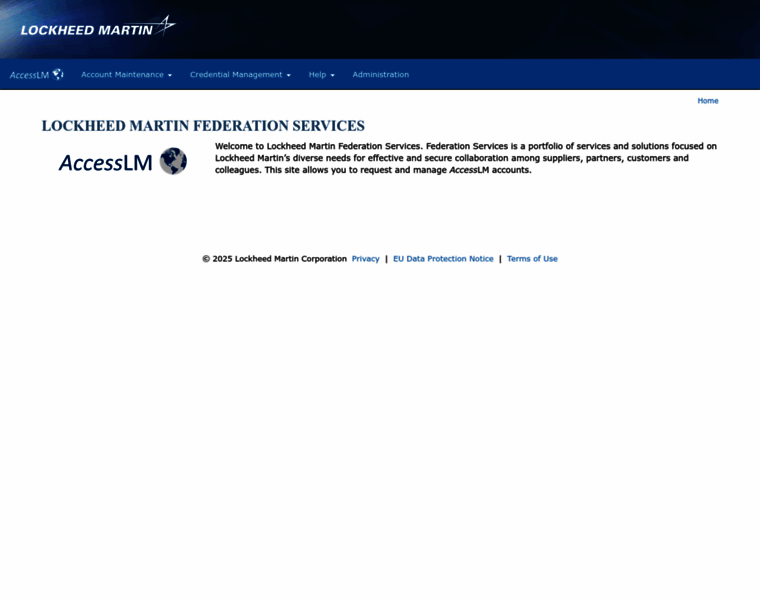 access.lockheedmartin.com at WI. Lockheed Martin Federation Services