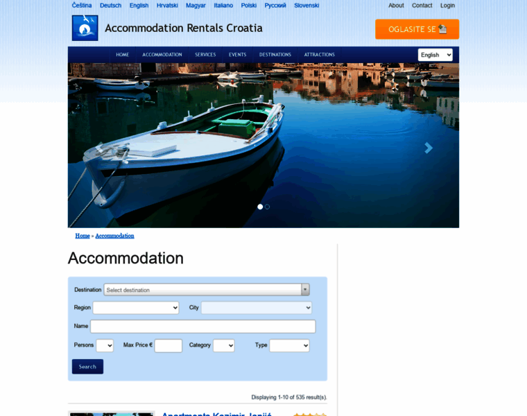Accommodation-rentals-croatia.com thumbnail